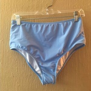 Fashion NOVA Women’s High Waist Swim Suit Bottom Baby Blue Large Read Descrip